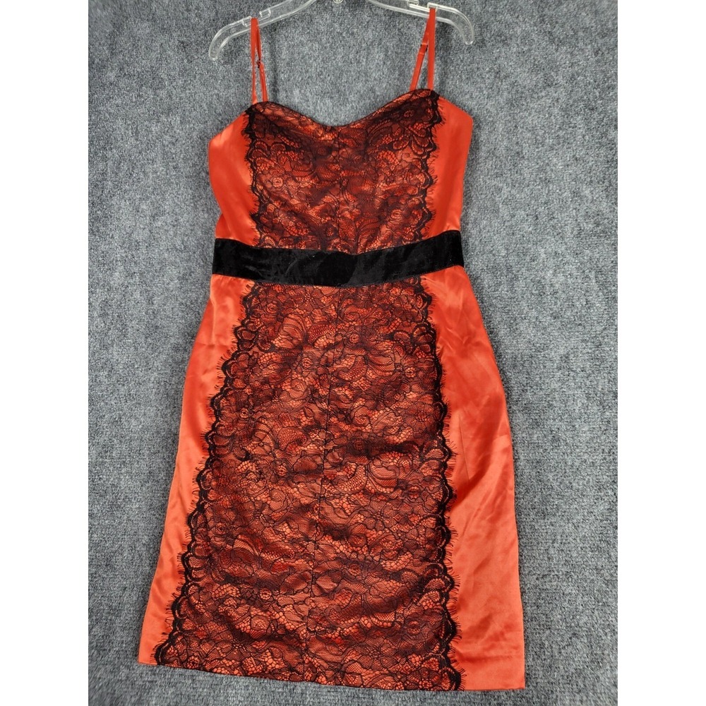 Silvergate Red Black Sequin‎ Mini Dress Womens Sz M Vixen Party Cocktail Sexy